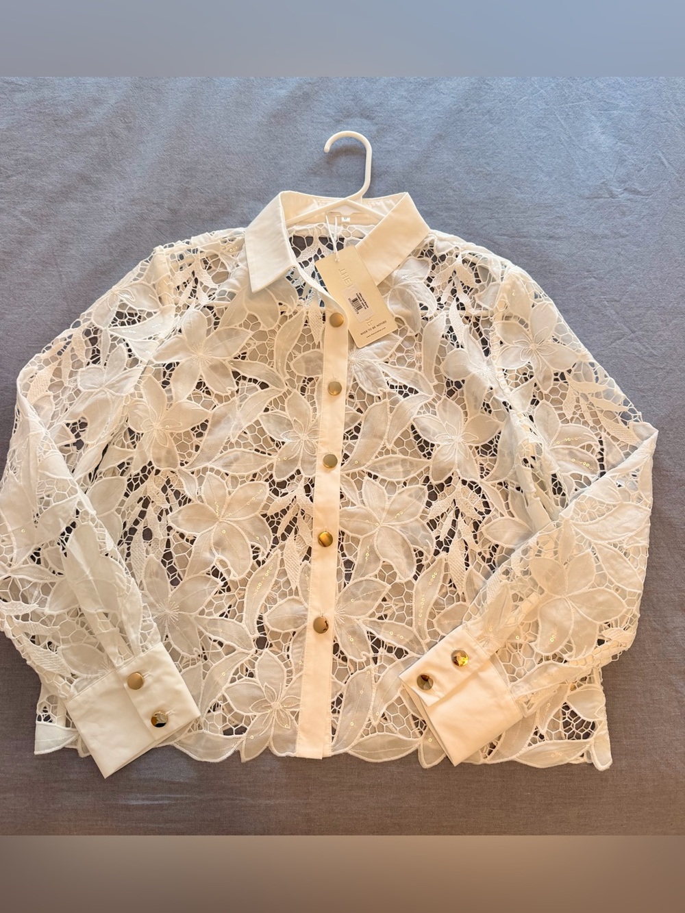 MINA LACE BLOUSE - WHITE (Originally $149) - Picture 4 of 4